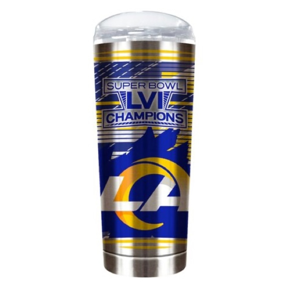 LOS ANGELES RAMS SUPER BOWL LVI CHAMPIONS 18OZ. ROADIE TRAVEL TUMBLER